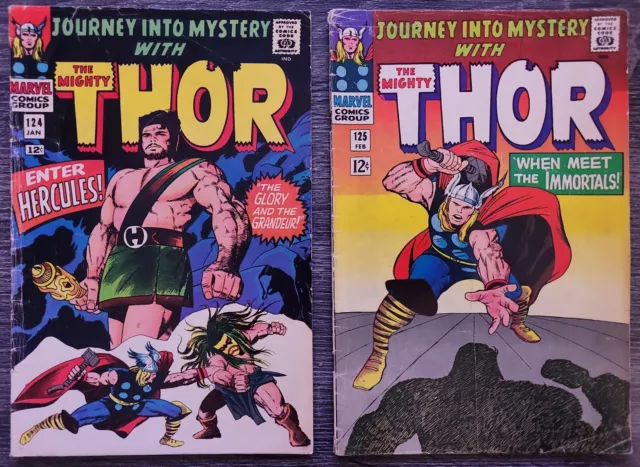 JOURNEY INTO MYSTERY THOR #124 + #125 - Key Issue Set - 2nd Hercules + Final JIM