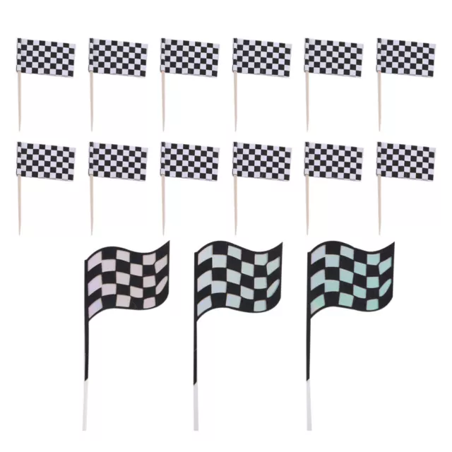 27 Pcs Cake Insert Car Decoration Fruit Mini Flag Food Picks