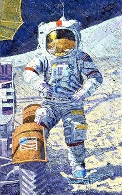 One Lucky Guy Apollo 12 IMPRIMANTES SUR TOILE ÉPREUVE Signée par Alan Bean... One Lucky Guy Apollo 12 IMPRIMANTES SUR TOILE ÉPREUVE Signée par Alan Bean...