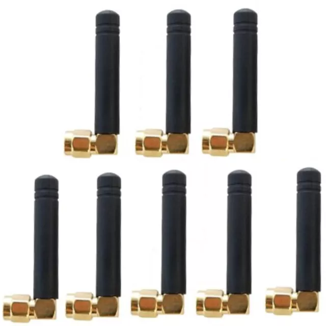 8x HQRP SMA Male 4.6cm 433MHz GSM GPRS Antennas for Two-way Radio / WiFi Router