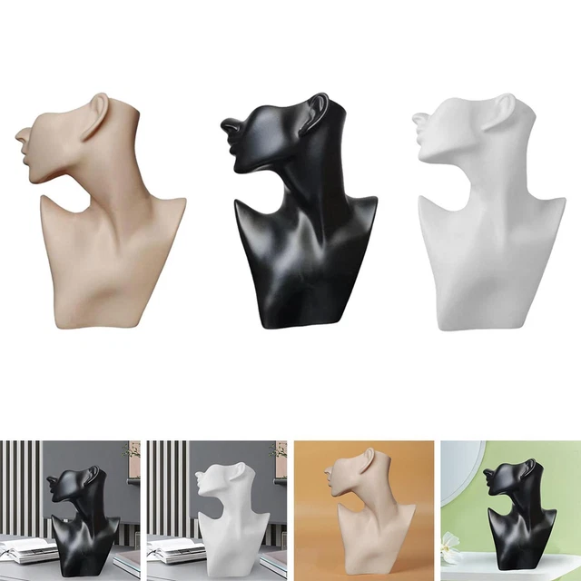 3 Pièces Collier Bijoux Affichage Femme Modèle Tête Bijoux