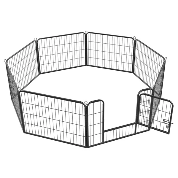 Recinto per Cani Cuccioli Conigli Recinzione Rete in Metallo Ferro 8pz 60 x 80cm