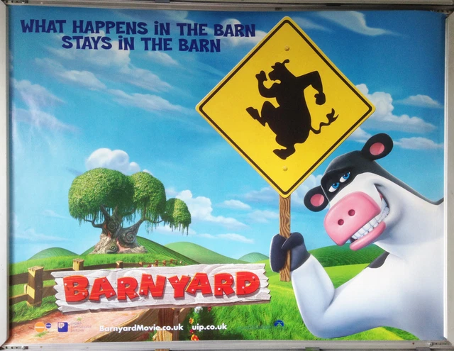 CINEMA POSTER: BARNYARD 2006 (Sign Quad) Courteney Cox Danny Glover Sam ...