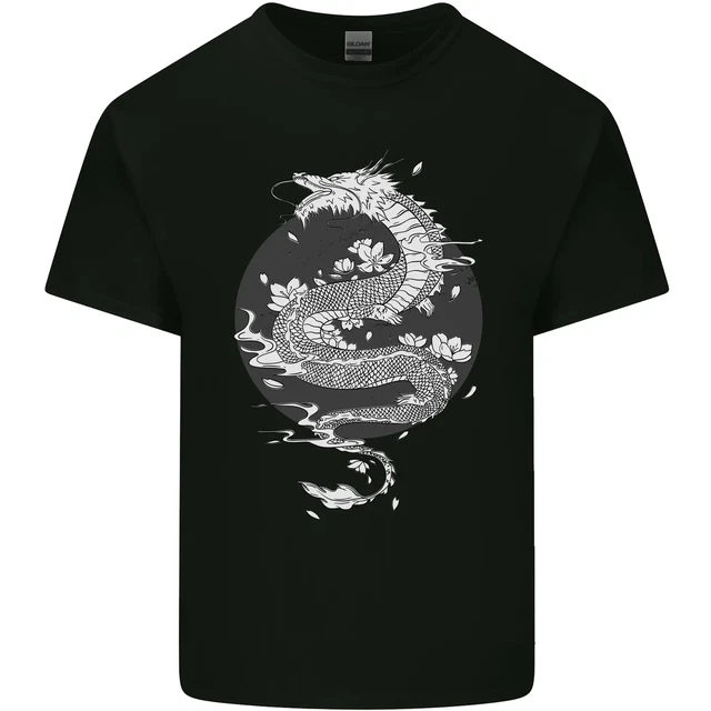 Giapponese Fantasia Dragon Sole Sfondo T-Shirt Bambini