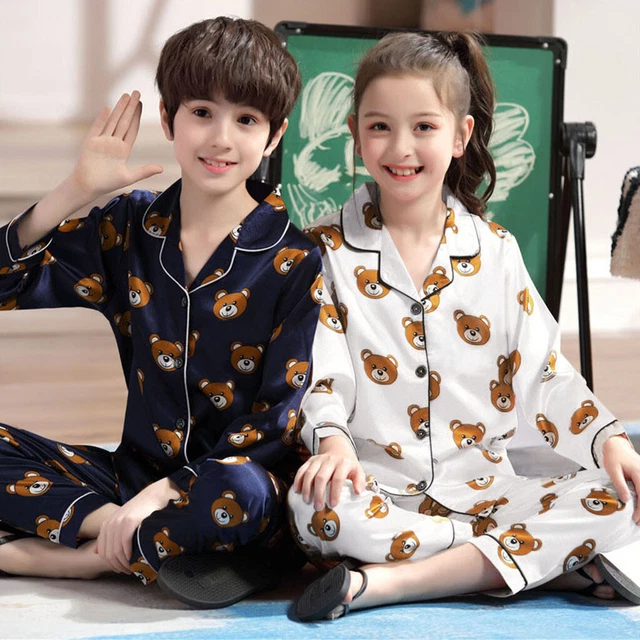 Preemie Boy Snap Sleepers Toddler Baby Boys Long Sleeve Cartoon Bear Tops+Pants