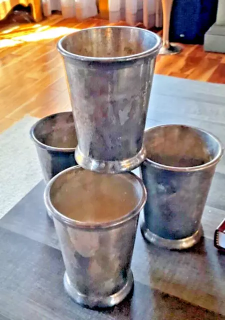 Vintage International Silver Co -  Silver Plate Cups - Set of 4