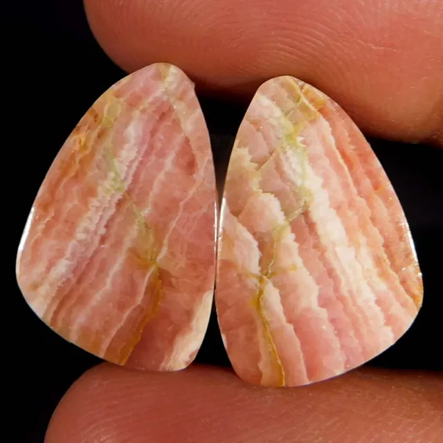 Wholesale 22.15Cts. Natural Rare RED Rhodochrosite Pair Fancy Cabochon Gemstone