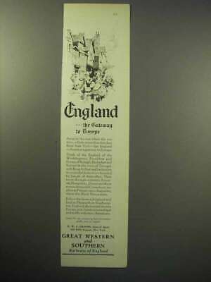 1929 Great Western and Southern Railways of England Ad - Gateway