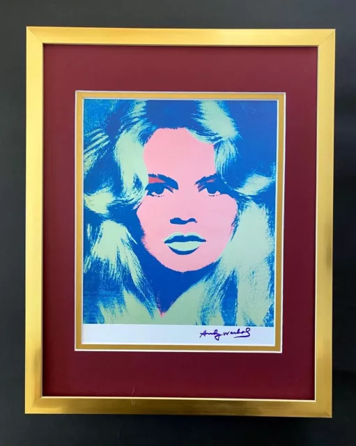 Andy Warhol 1984 Signed Awesome Brigitte Bardot Print Matted To 11X14 List $549+