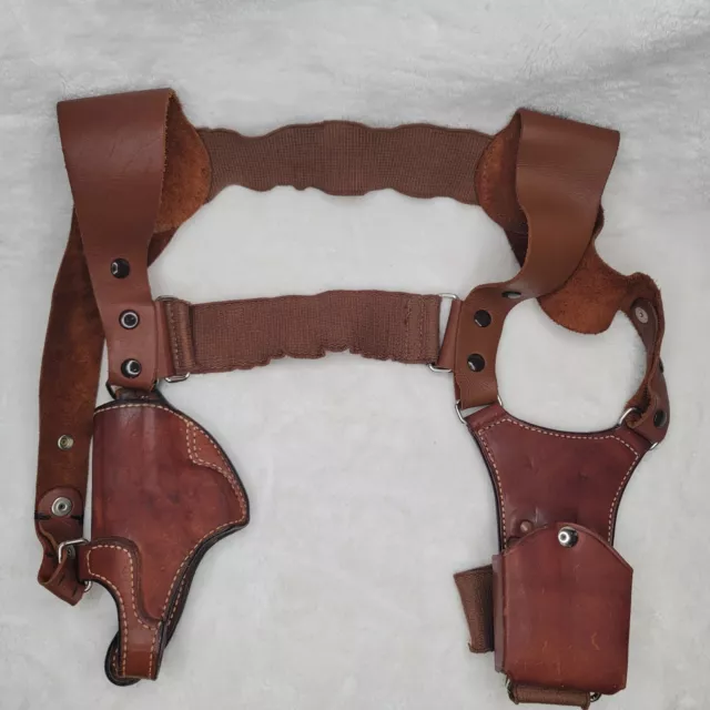 Bianchi Scorpio Leather  Shoulder Holster Rig, S&W 9 mm Auto, Miami Vice Style