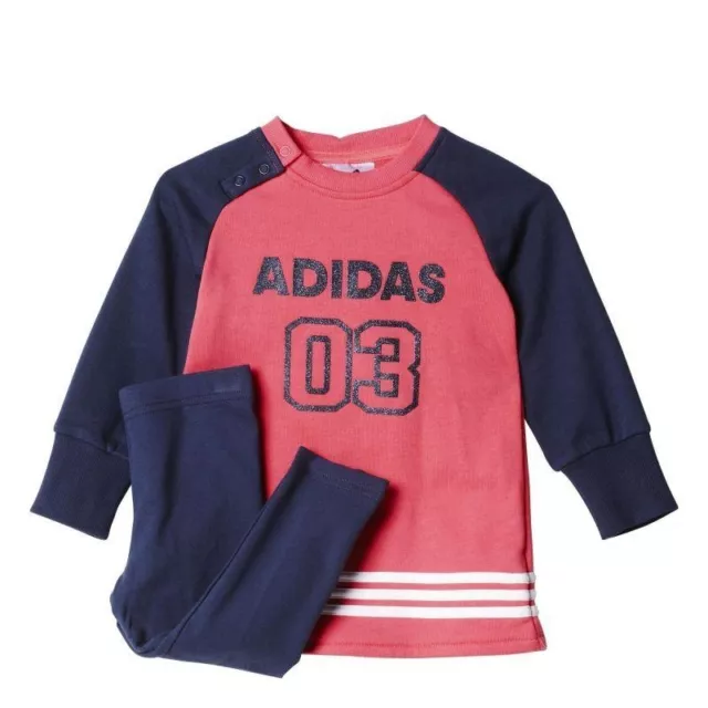 Adidas tuta jogger bambino neonato bambino tuta lineare ragazzo bambina set completo 3-6