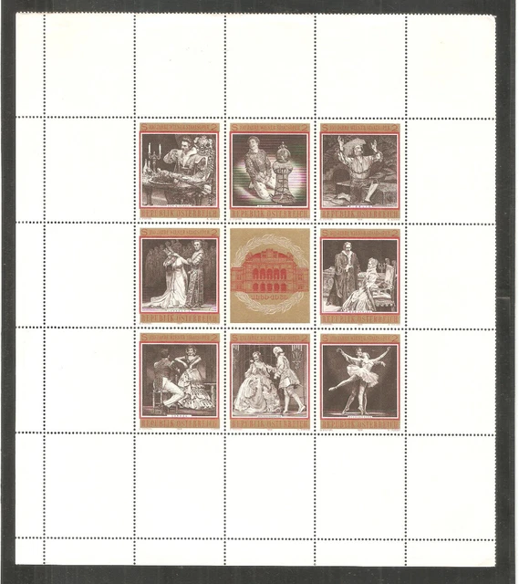 Österreich 1969, Briefmarken Block 100 Jahre Wiener Staatsoper