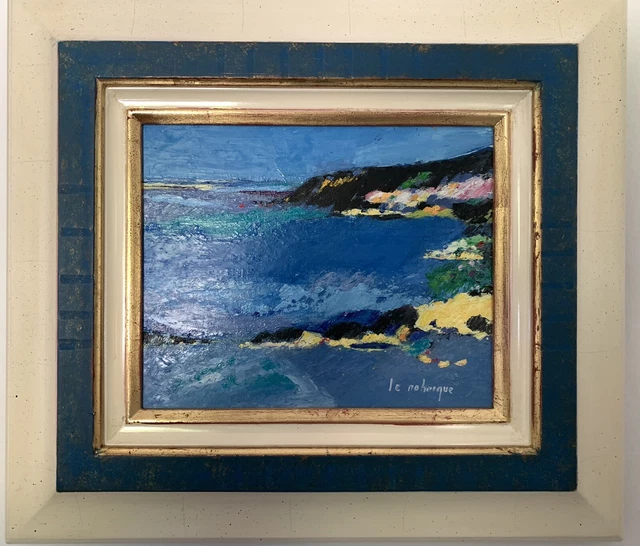 HST huile Gérard Le Nabasque “ Île De Groix “ peinture tableau, Marine.