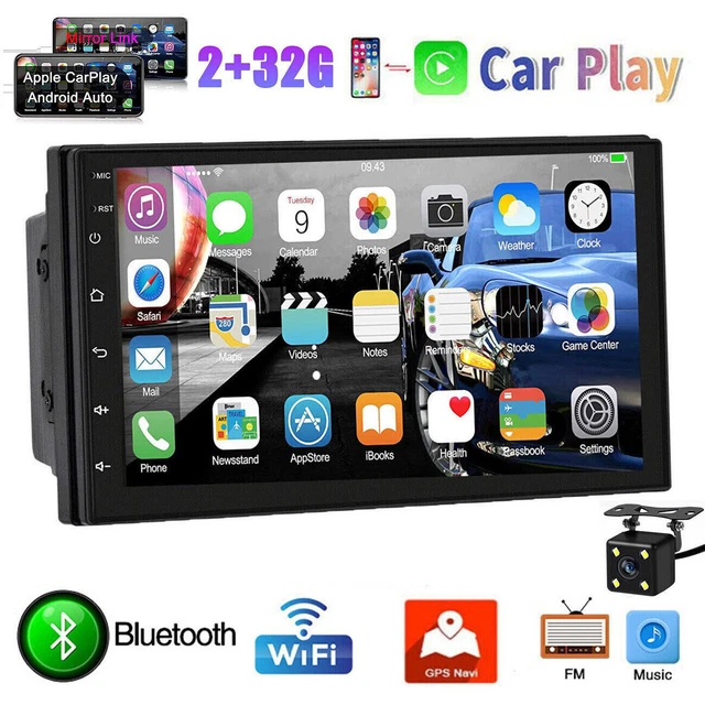 7& AUTO RADIO Carplay Android Touch Screen Stereo Bluetooth GPS WiFi FM ...