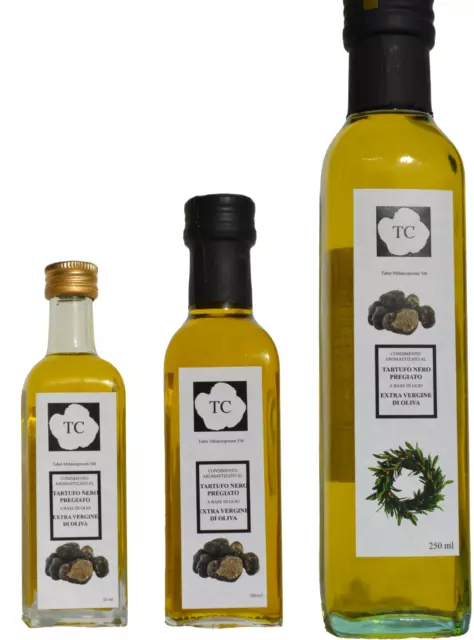 OLIO EVO Aromatizzato al TARTUFO NERO PREGIATO condimento EXTRAVERGINE TartuChef