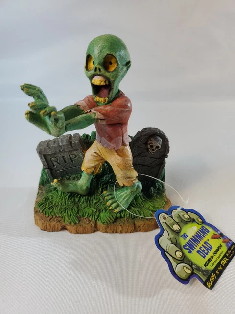 The Swimming Dead Zombie Walking Aquarium Ornament Glows In The Dark 4.5"