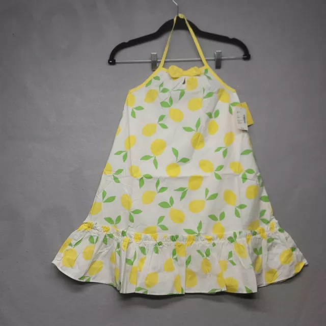 NWT Gymboree Girls White Lemon Sleeveless Spaghetti Strap Mini Halter Dress US12