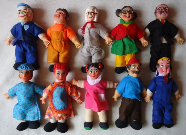 EL CHAVO DEL 8-TV SHOW Plush Dolls/Toy Figures X 14 Full CHESPIRITO SET-MEXICO