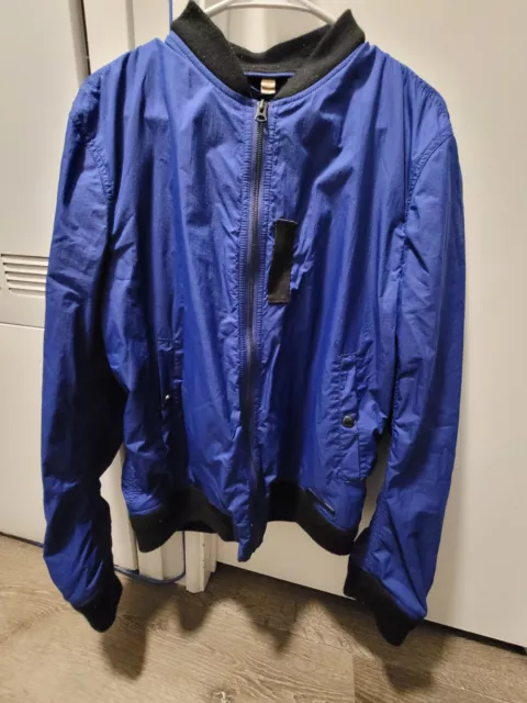 Burberry Brit Bomber Jacket Royal Blue Mens Large