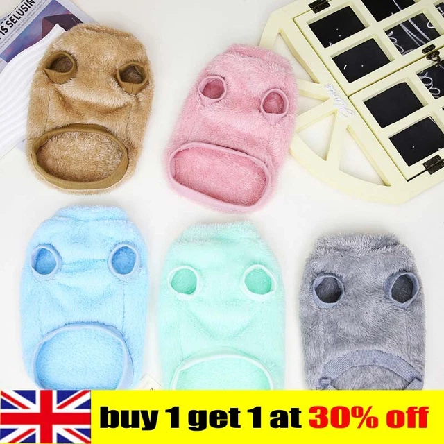 1PC Pet Fleece Clothes Puppy Dog Jumper Sweater Small Yorkie Cat Coat Vest UK