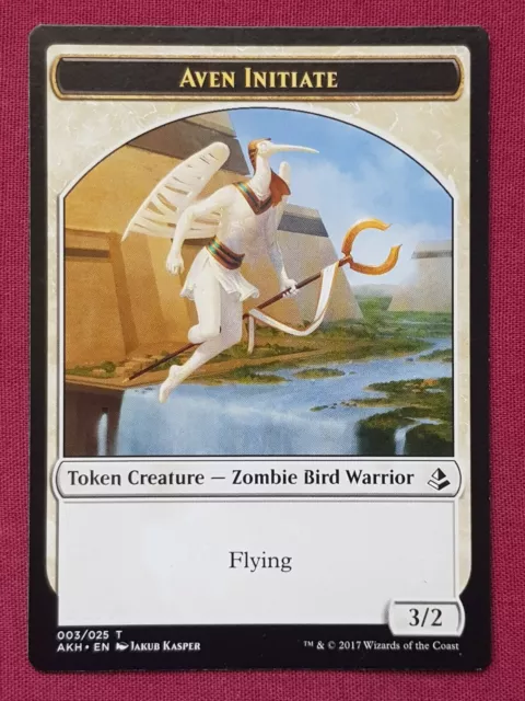 Magic The Gathering AMONKHET AVEN INITIATE TOKEN card MTG