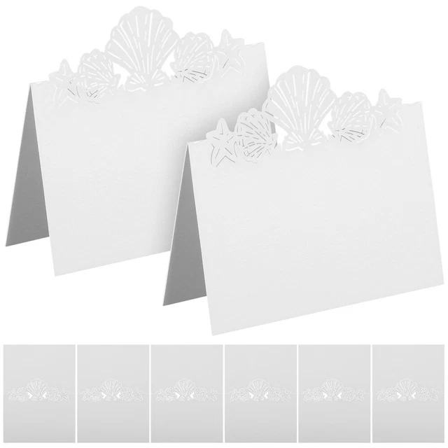 50 Segnaposto A Doppia Faccia Per Matrimonio Con Motivo Foglia: Biglietti Da Tavolo In Carta 9x5cm Per Decorazioni Feste E Compleanni