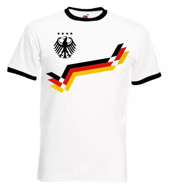 Youth Designz Deutschland Herren T-Shirt Retro Fußball Fan Trikot Logo WM EM