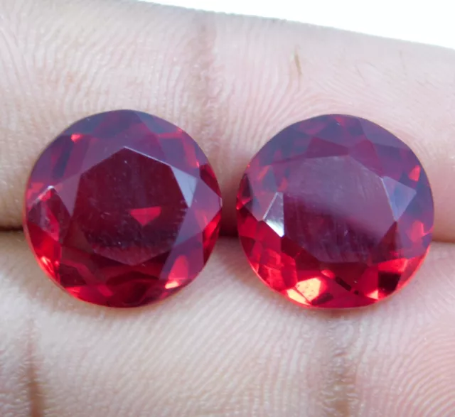 18.35 Ct Natural Mozambique Red Ruby Round Cut Loose Gemstone Certified Lot