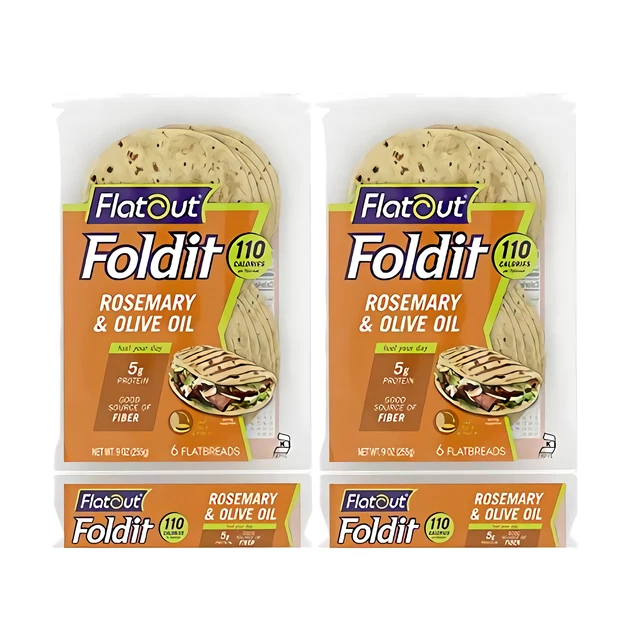 Flatout Foldit, Rosemary Olive Oil (2 Packs of 6 Foldits)