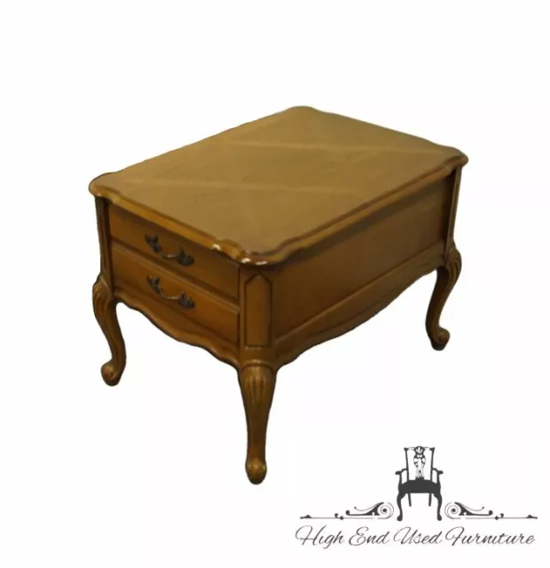 BASSETT FURNITURE French Provincial 22x30" Accent End Table w. Banded Top 674-76