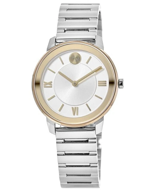 Nuovo Orologio da donna Movado Grassetto Argento-Bianco 3600592