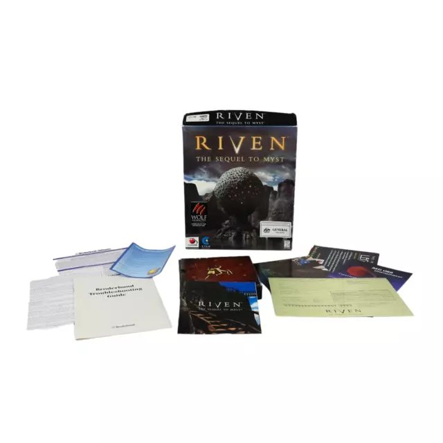 Riven: The Sequel to Myst PC CD Rom Game 1997, Big Box with Manual