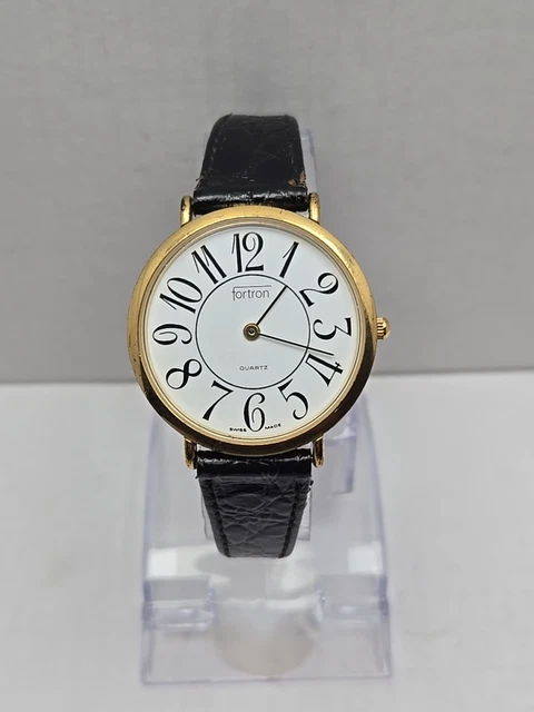 FORTRON GOLD PLATED Womens Watch With Box Quartz Swiss Made  display picture 3