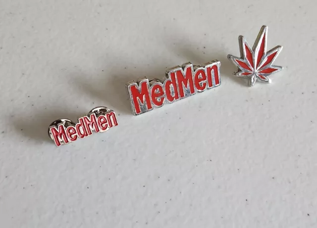 Medmen Marijuana 420 Cannabis Weed Pin Lapel Pin Tie Tack Set 3 Dispensary