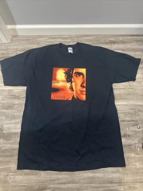 Josh Groban Closer Tour 2004 Anvil T Shirt Size XL Black Vintage Band Concert