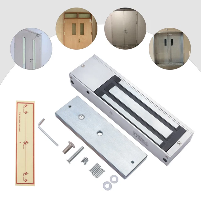 Cerradura de puerta magnética eléctrica con fuerza de sujeción de 500 kg aleación de aluminio electromagnético