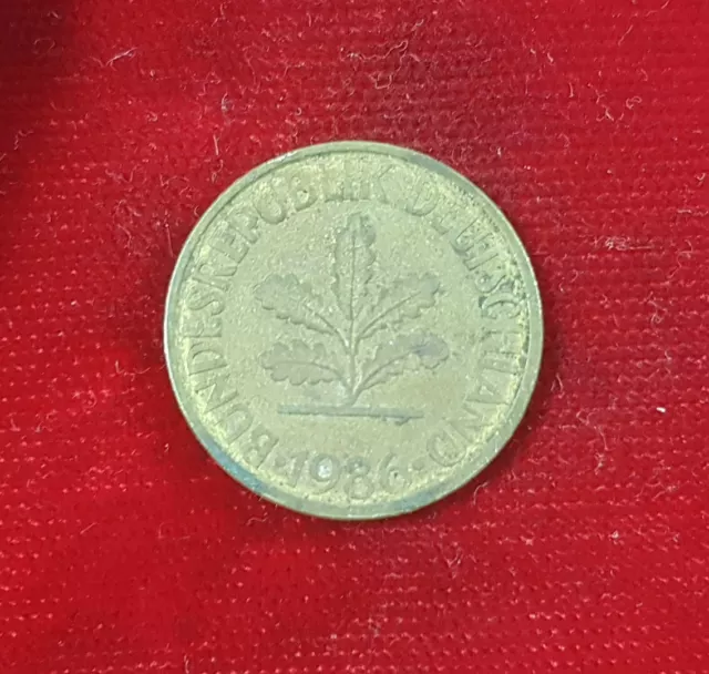 10 Pfennig 0,1 DM Deutsche Mark Münze Bundesrepublik Deutschland BRD 1986 G Coin