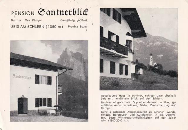 5/Postkarte - Seis am Schlern (Kastelruth) / Pension Gantnerblick