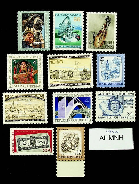 Österreich 1981 Wipa Einladungen Du Alfred Wagener 11v Fein MNH Briefmarken