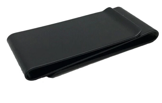 3 in 1 Stainless Steel Metal Money Clip Cash Black Silver Cards Holder Mens Gift