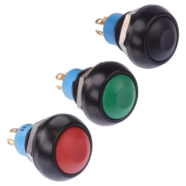 Interruttore a pulsante momentaneo 12 mm nero rosso verde IPR5SAD APEM SPDT IP67