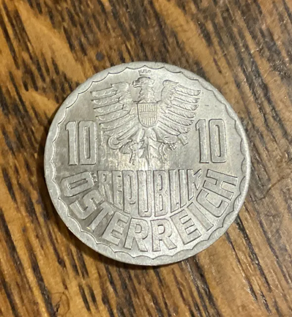 Austria 1963 10 Groschen Coin High Grade - Free Shipping
