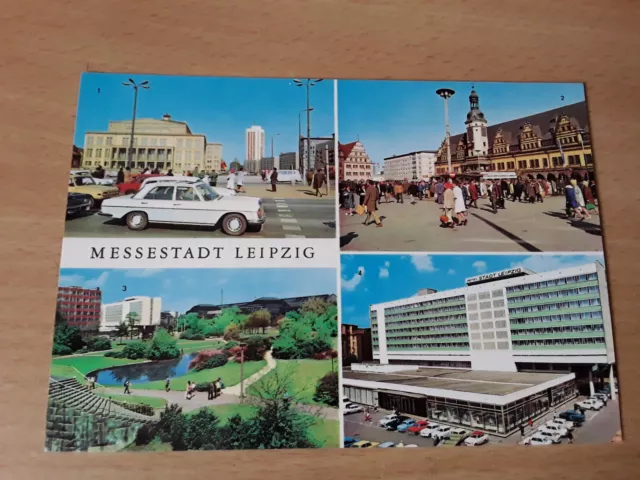 Postkarte Ansichtskarte AK Messestadt Leipzig Rathaus Opernhaus DDR (#16)