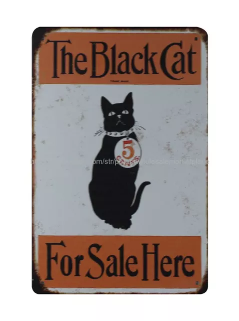 decorate my bedroom The Black Cat for Sale Here metal tin sign