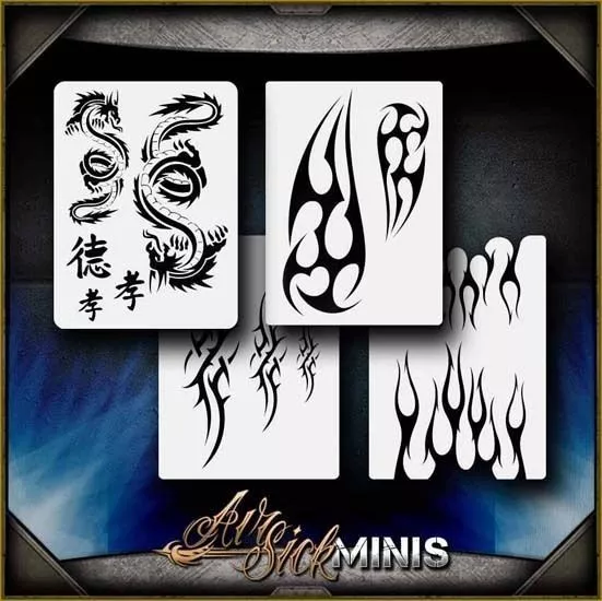"Mini Tribal Set" Airbrush Stencil Template Airsick