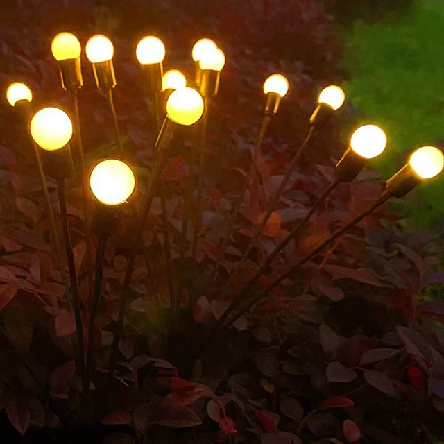 LED Solar Lawn Lamp Swinging Decorative Lights for Courtyard (Warm Light+10LED)