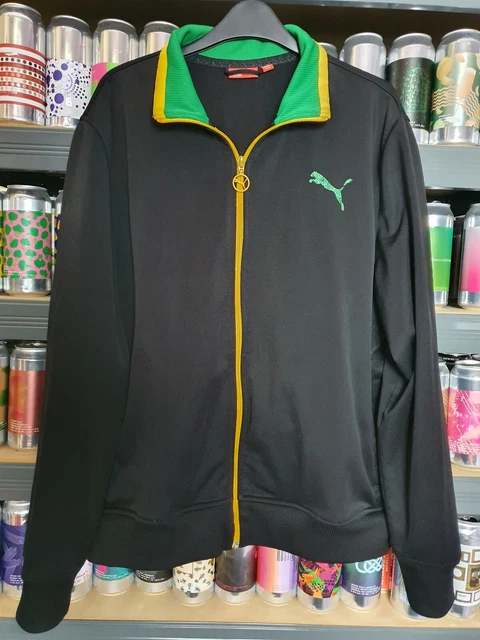 PUMA MENS MEDIUM Tracksuit Jacket Track Top Jamaica Rasta Retro Vintage ...