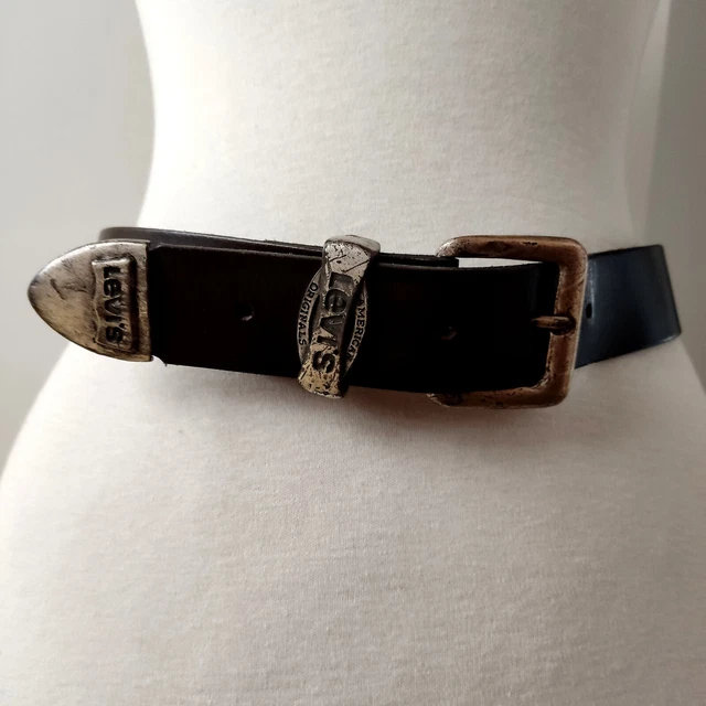 Ceinture Cuir Charles Jourdan Boucle Dorée Homme 1,10 M - Made In France - TBE