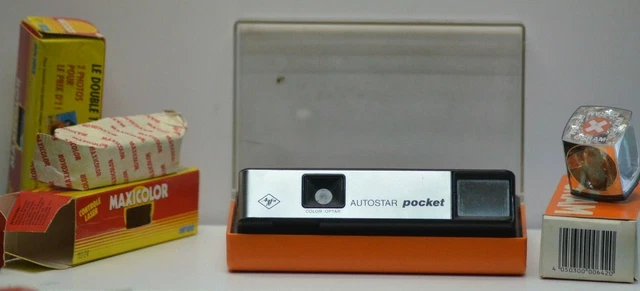 Ancien Appareil Photo Autostar Pocket + 2 Pellicule 3 Flash Maxicolor Pas Kodak