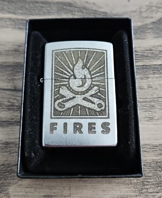 NEW ZIPPO FIRES 207 REGULAR STREET CHROME CASE LIGHTER in BOX